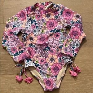 Shade Critters 3T Floral Long Sleeve Swimsuit